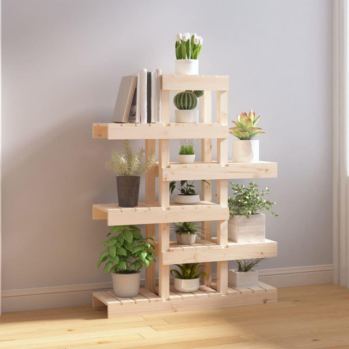 VIDAXL Support a plantes 85x25x109,5 cm Bois massif de pin