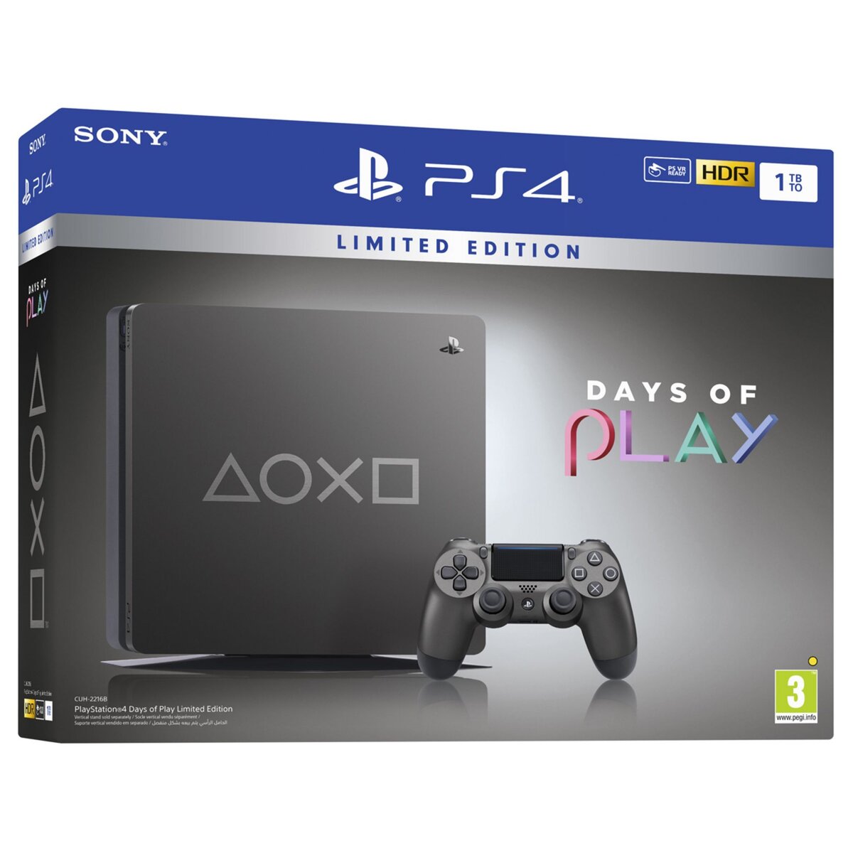 SONY Console PS4 Slim 1To Steel Black Edition Spéciale Days Of Play