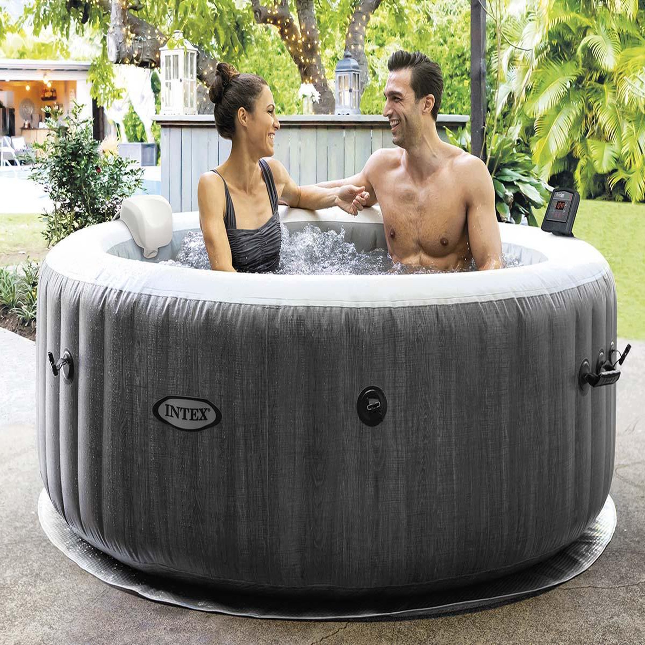 Voir la diapositive 3 : INTEX Spa gonflable purespa baltik rond bulles 4 places - intex