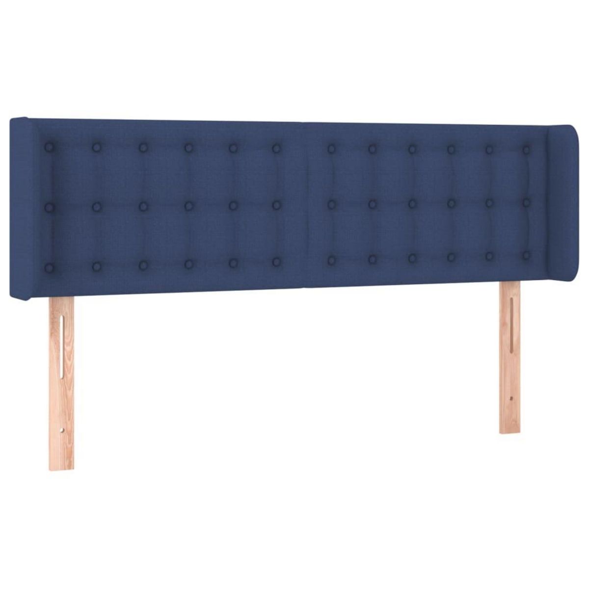 VIDAXL Tete de lit avec oreilles Bleu 147x16x78/88 cm Tissu
