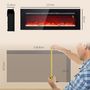 Voir la diapositive 3 : HOMCOM Cheminée électrique 1800W effets flammes LED 3D réglables - timer, thermostat, télécommande - noir