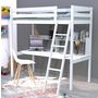 Voir la diapositive 1 : Lit Mezzanine 90 x190 cm en bois massif avec sommier et bureau CITY 