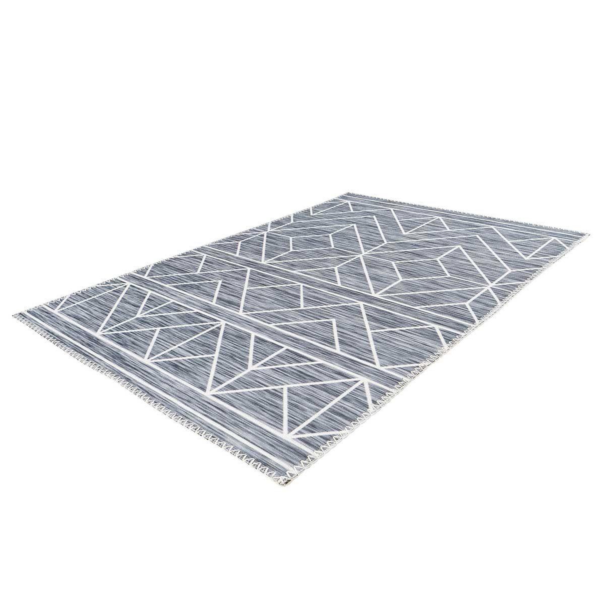 Voir la diapositive 2 : Paris Prix Tapis tissé imprimé à poils plats  maya ii  anthracite