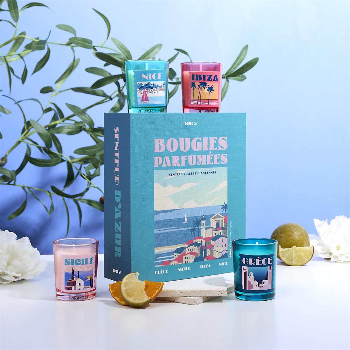 Paris Prix Coffret 4 Bougies Parfumées  Voyage  18cm Multicolore