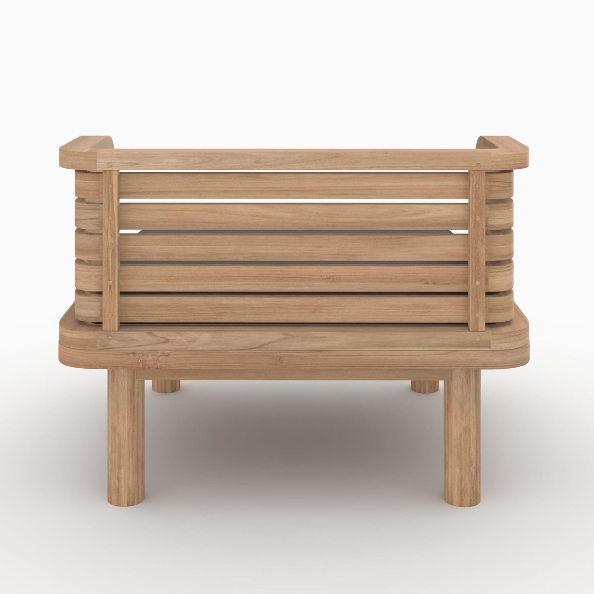 Rendez vous déco Fauteuil de jardin en teck massif et coussin gris-Kilda