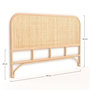 Voir la diapositive 4 : Rendez vous déco Tête de lit 140 cm en rotin naturel-Grace