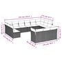Voir la diapositive 4 : VIDAXL Salon de jardin avec coussins 13 pcs beige resine tressee