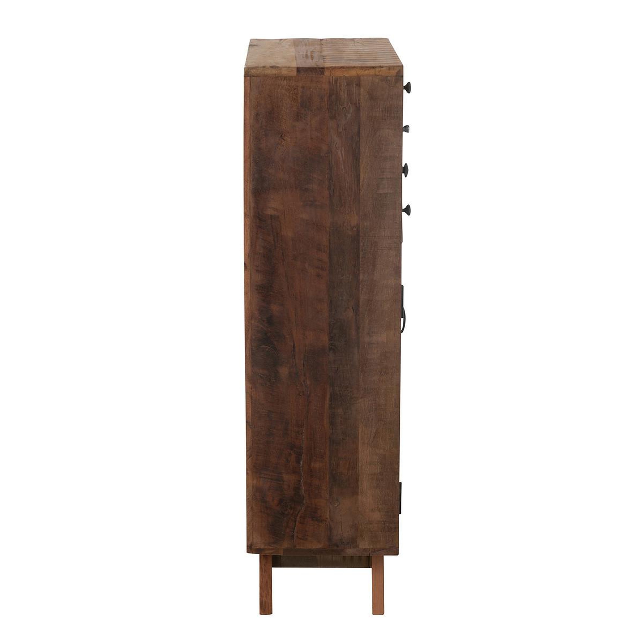Voir la diapositive 3 : J-LINE Buffet à tiroirs en bois  vinto  110cm naturel