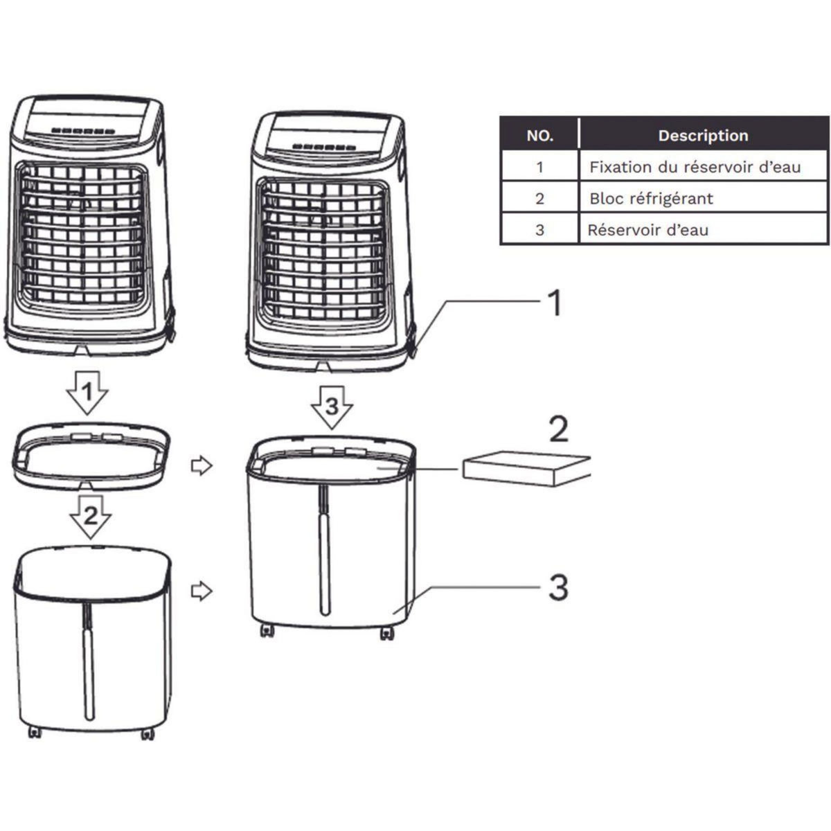 OPTIMEA Rafraîchisseur d'air ORA-440D