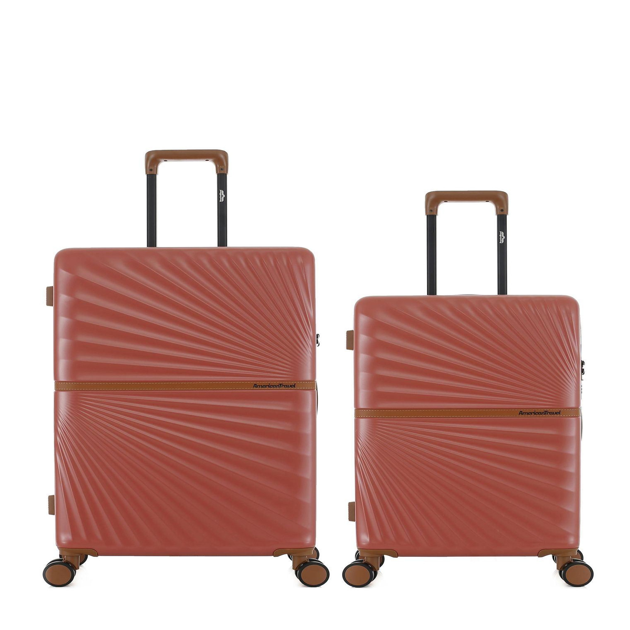 AMERICAN TRAVEL Lot de 2 Valises Rigides Grand Format et Taille Moyenne OAKLAND. Coloris disponibles : Jaune