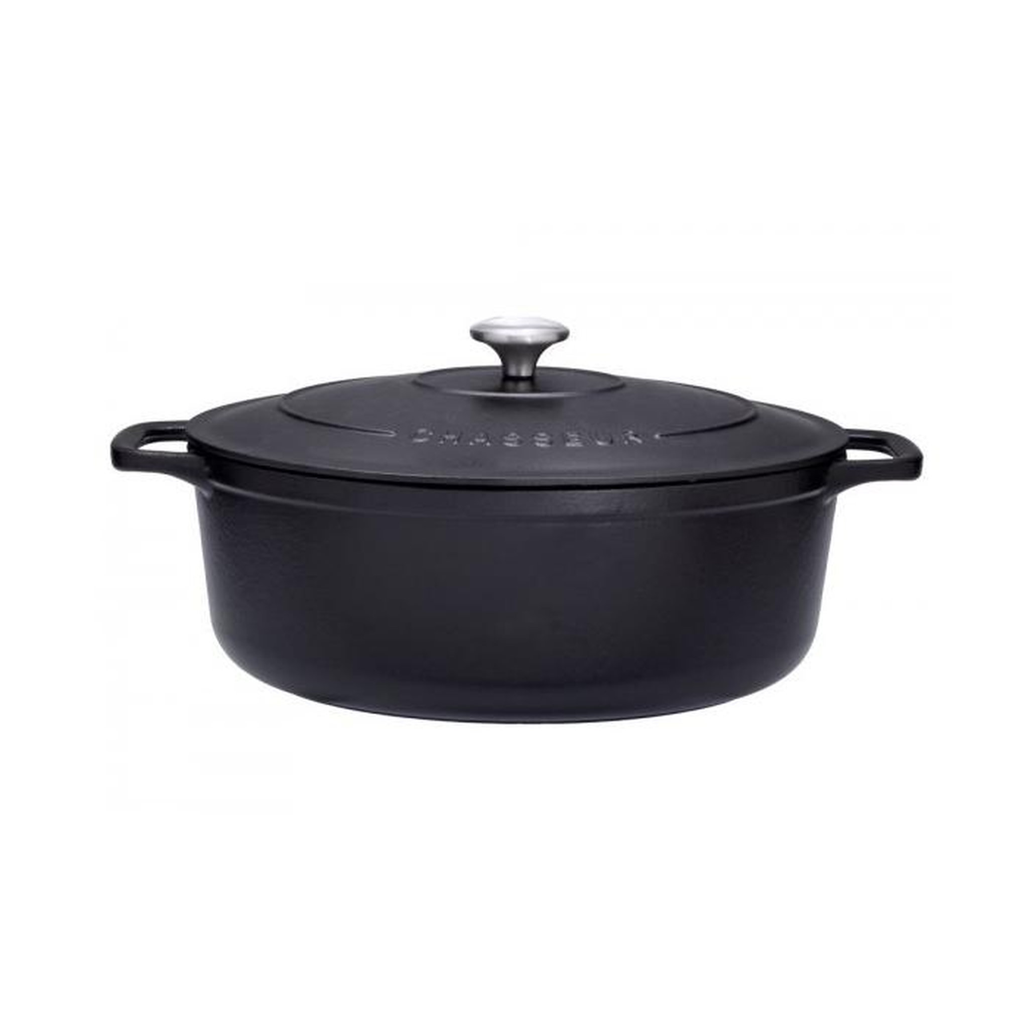 Chasseur Cocotte ovale en fonte émaillée 33cm noire sublime - PUC473301