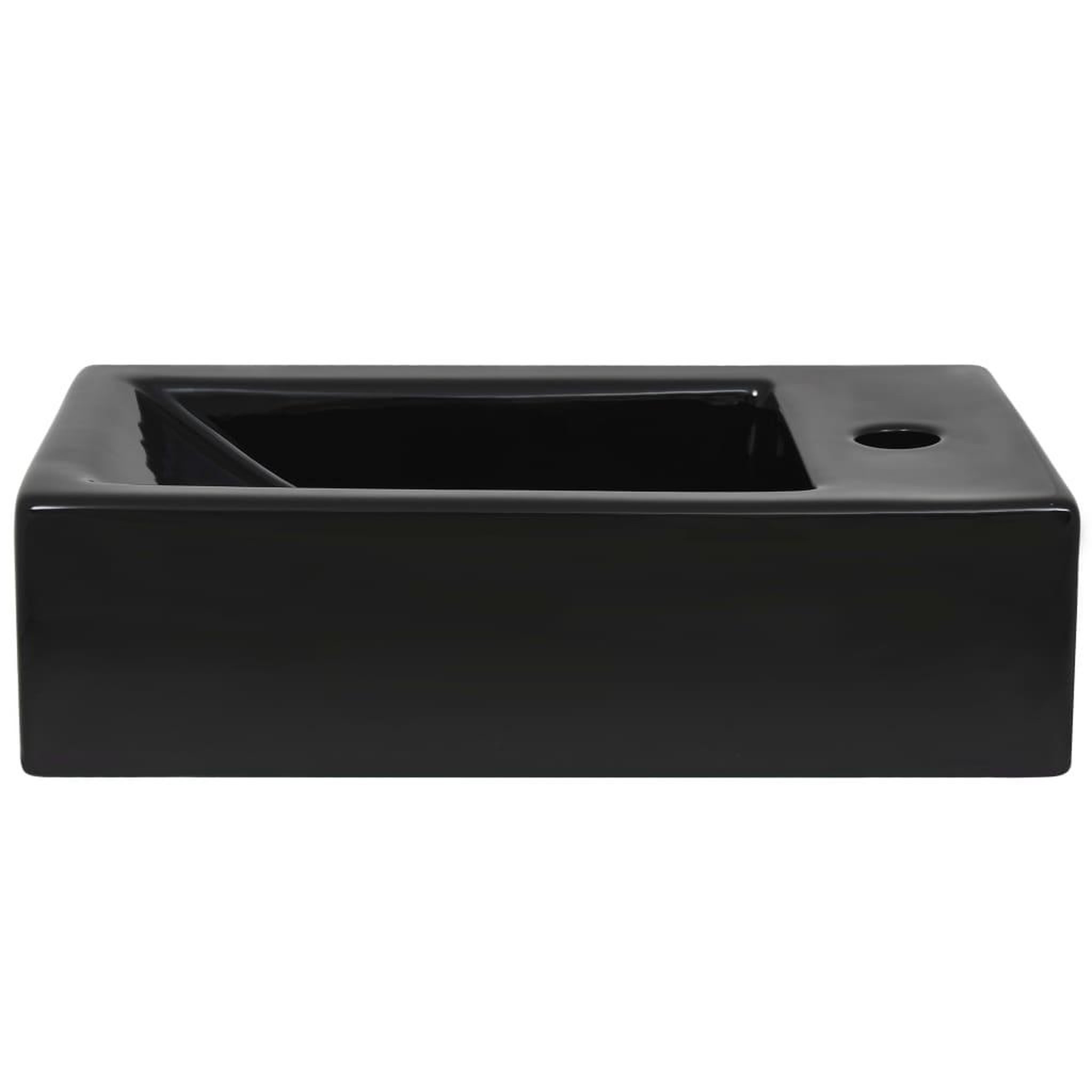 Voir la diapositive 5 : VIDAXL Vasque avec trou de robinet Ceramique Noir 46 x 25,5 x 12 cm
