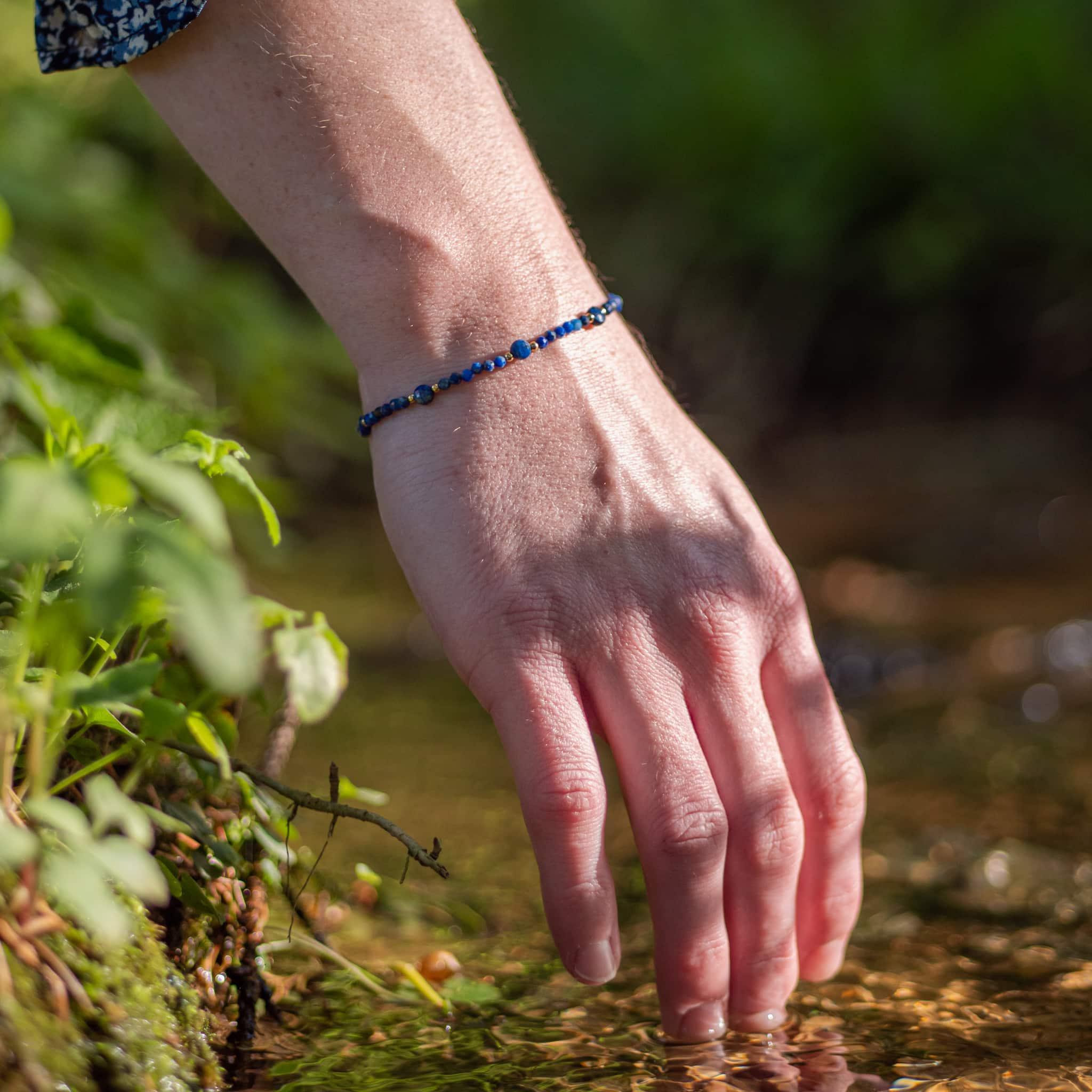 Voir la diapositive 3 : SLOYA Bracelet Paloma en pierres Lapis-lazuli