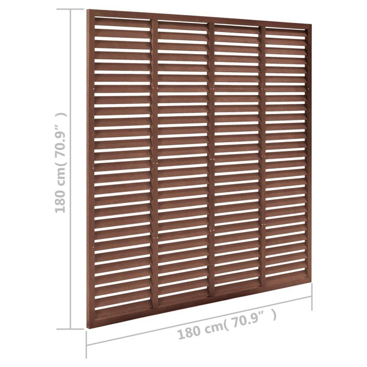 VIDAXL Cloture a persiennes WPC 180x180 cm Marron