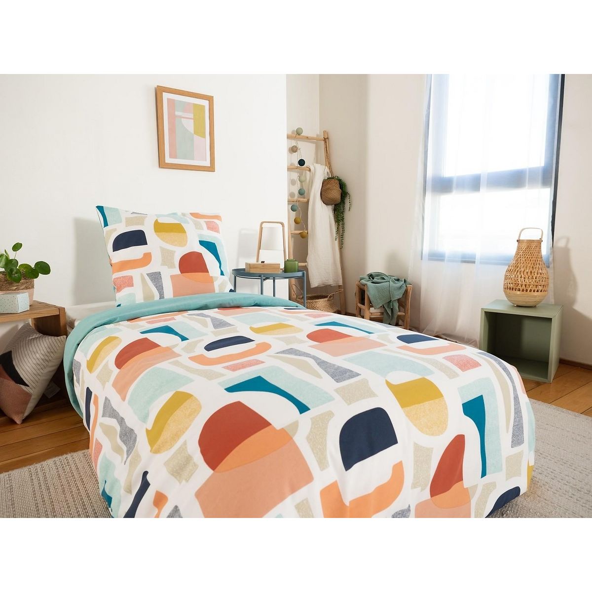 Home collection Parure housse de couette polycoton 51 fils - colors