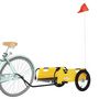Voir la diapositive 3 : VIDAXL Remorque de vélo jaune tissu oxford et fer