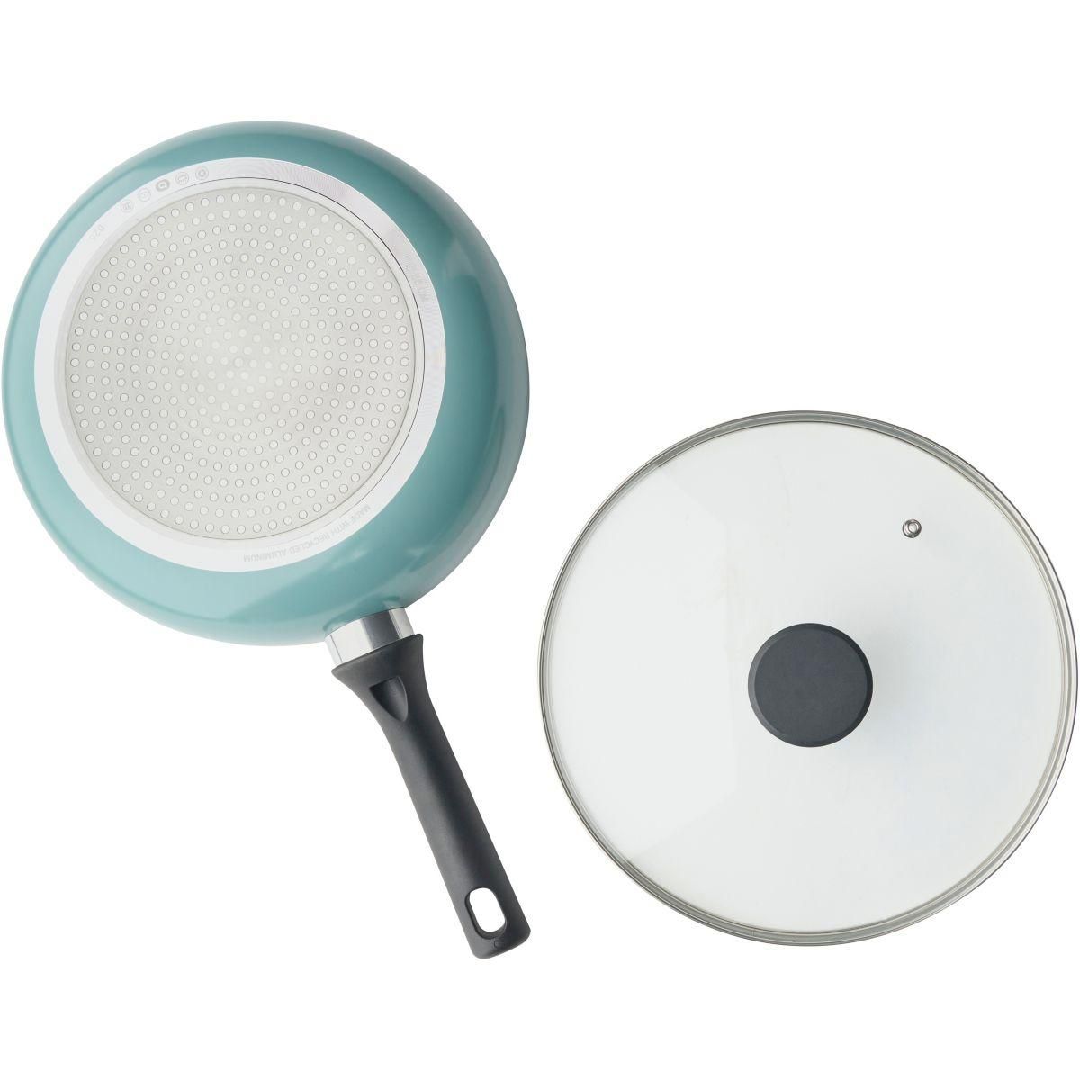 ESSENTIEL B Sauteuse 28cm avec couvercle vert