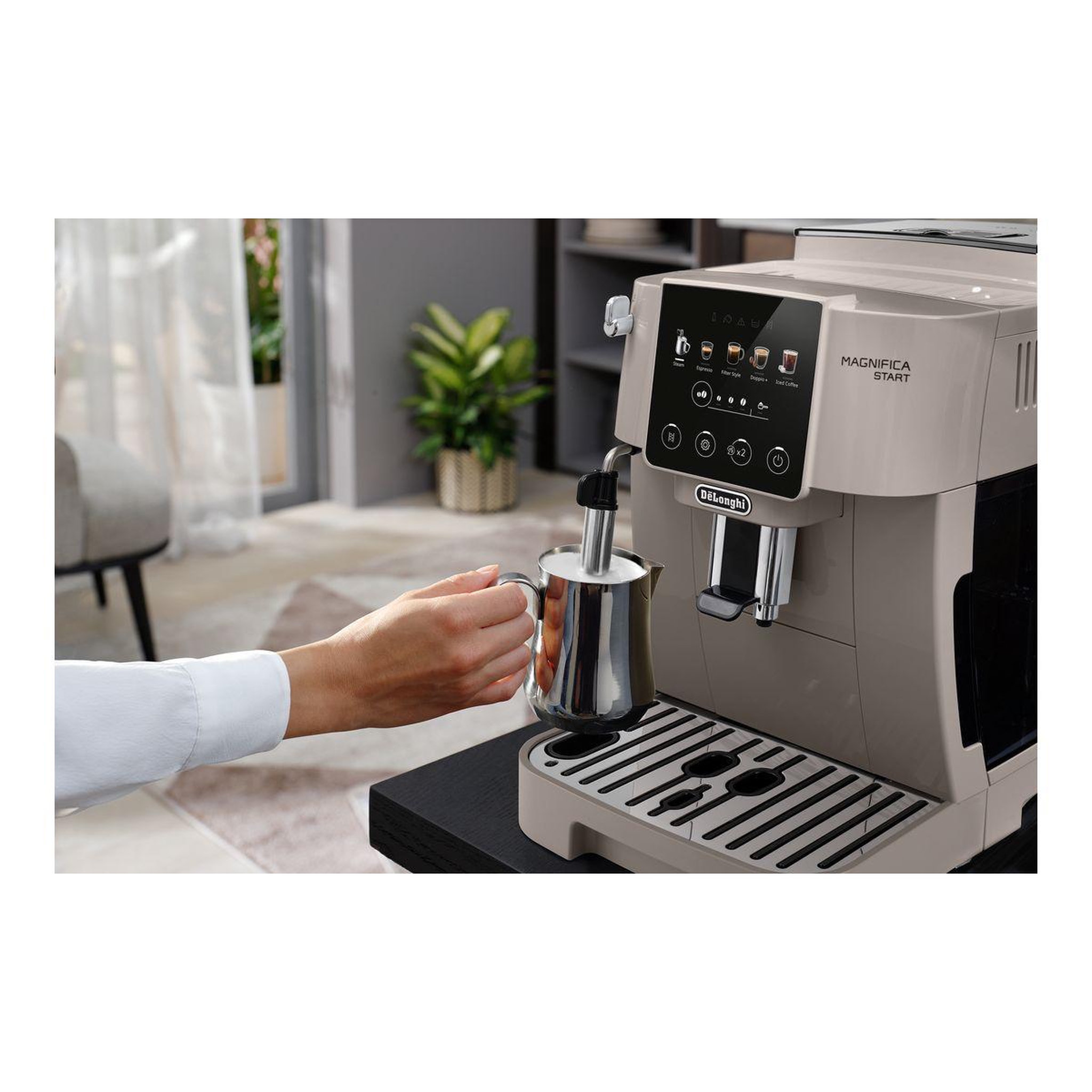 Voir la diapositive 3 : DELONGHI Expresso broyeur magnifica start color feb2252.bg beige