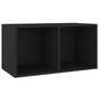 Voir la diapositive 2 : VIDAXL Boîte de rangement de vinyles Noir 71x34x36cm Bois d'ingenierie