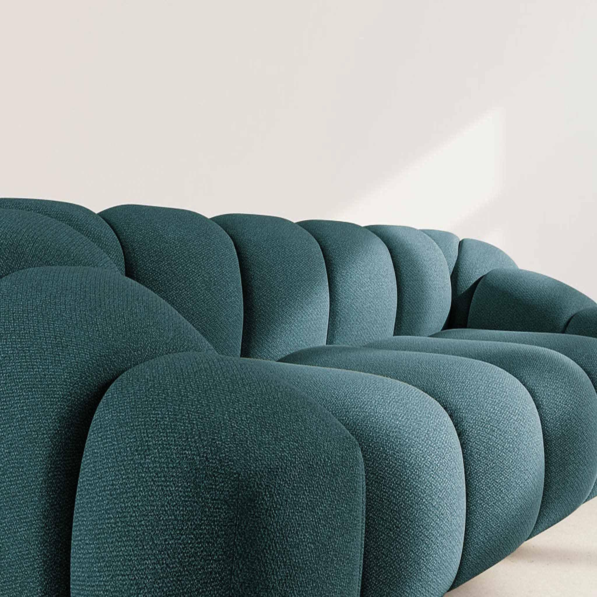 Voir la diapositive 4 : LISA DESIGN Ava - canapé 3 places en velours texturé