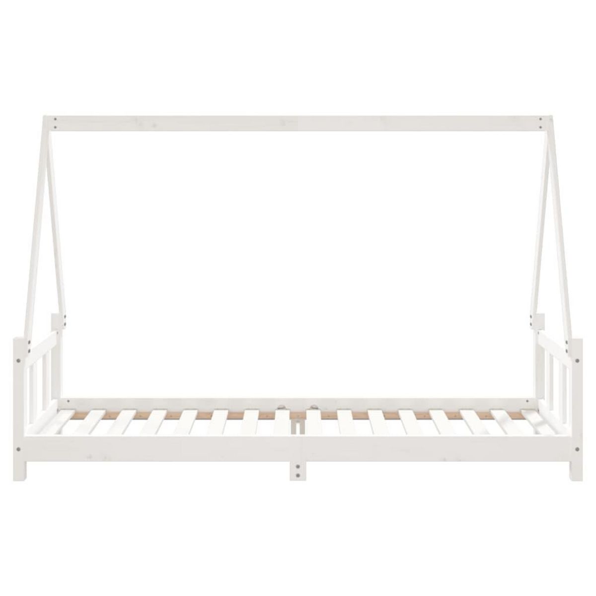 VIDAXL Cadre de lit pour enfants blanc 90x200 cm bois de pin massif