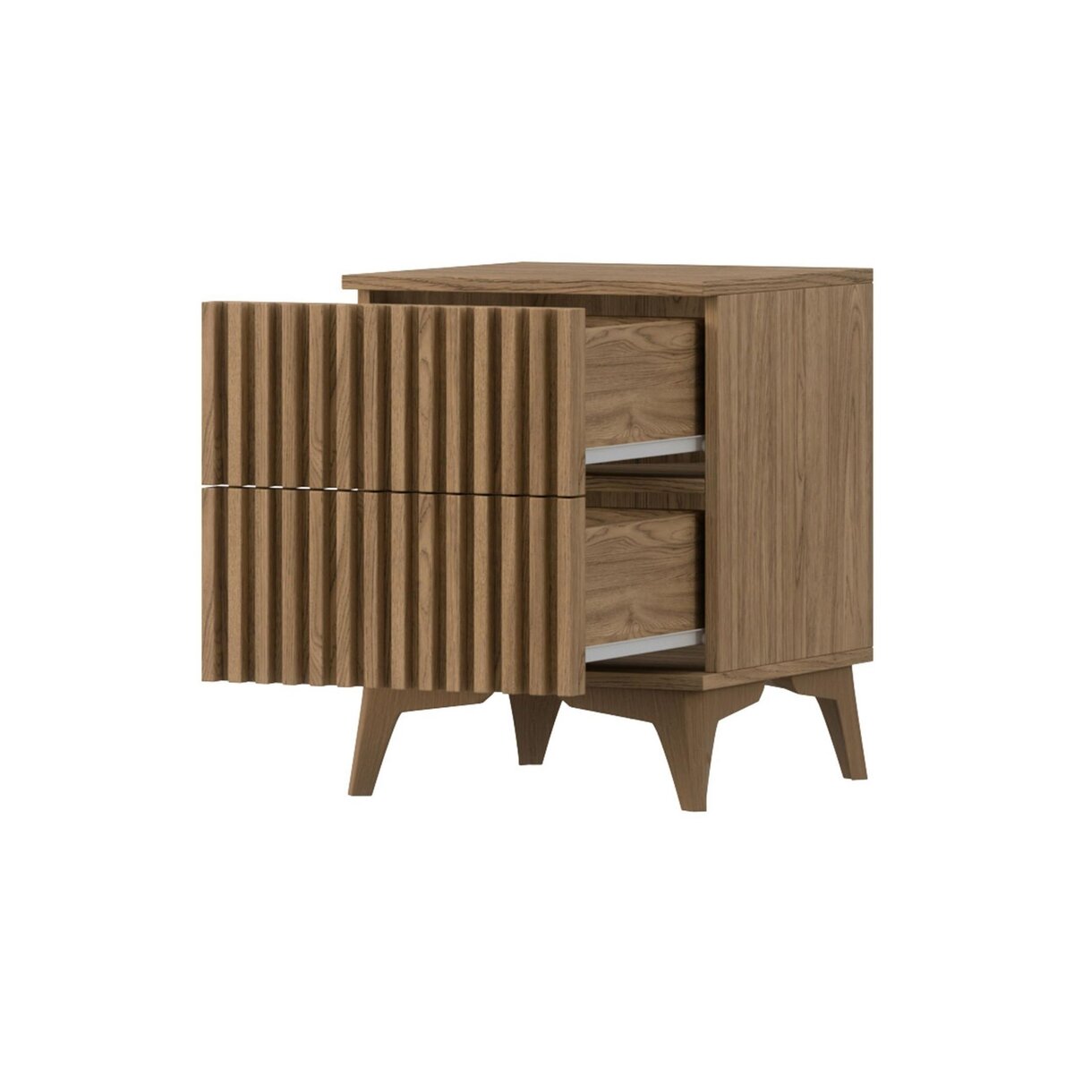 BEST MOBILIER Portmore - table de chevet - effet bois - 40 cm