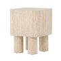 Voir la diapositive 1 : Paris Prix Table d'Appoint Effet Travertin  Klirou  50cm Beige