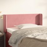 VIDAXL Tete de lit avec oreilles Rose 103x16x78/88 cm Velours