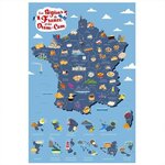 Paris Prix Carte à Gratter  Régions de France  70cm Bleu