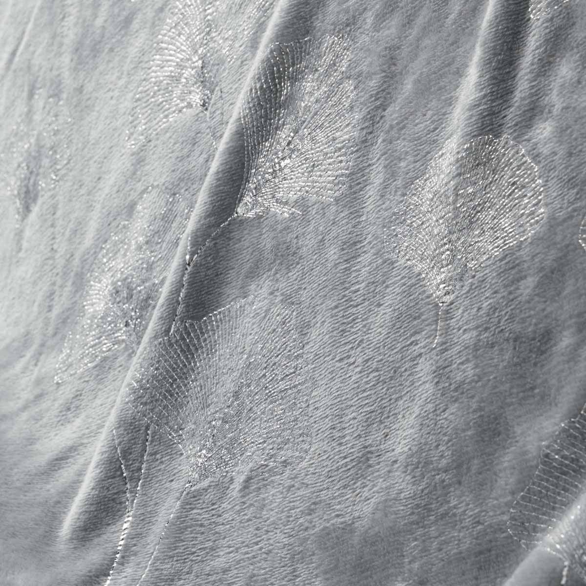 Voir la diapositive 2 : Douceur d'Intérieur Plaid imprimé  bloomy  125x150cm gris