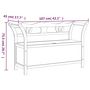 Voir la diapositive 6 : VIDAXL Banc 107x45x75,5 cm Bois de sapin solide