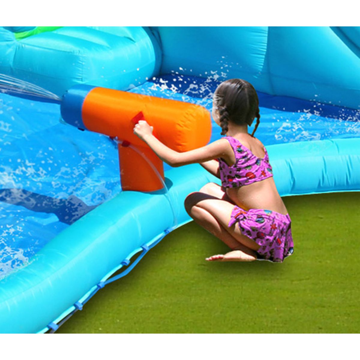 HAPPY HOP Aire de jeux gonflable crocodile