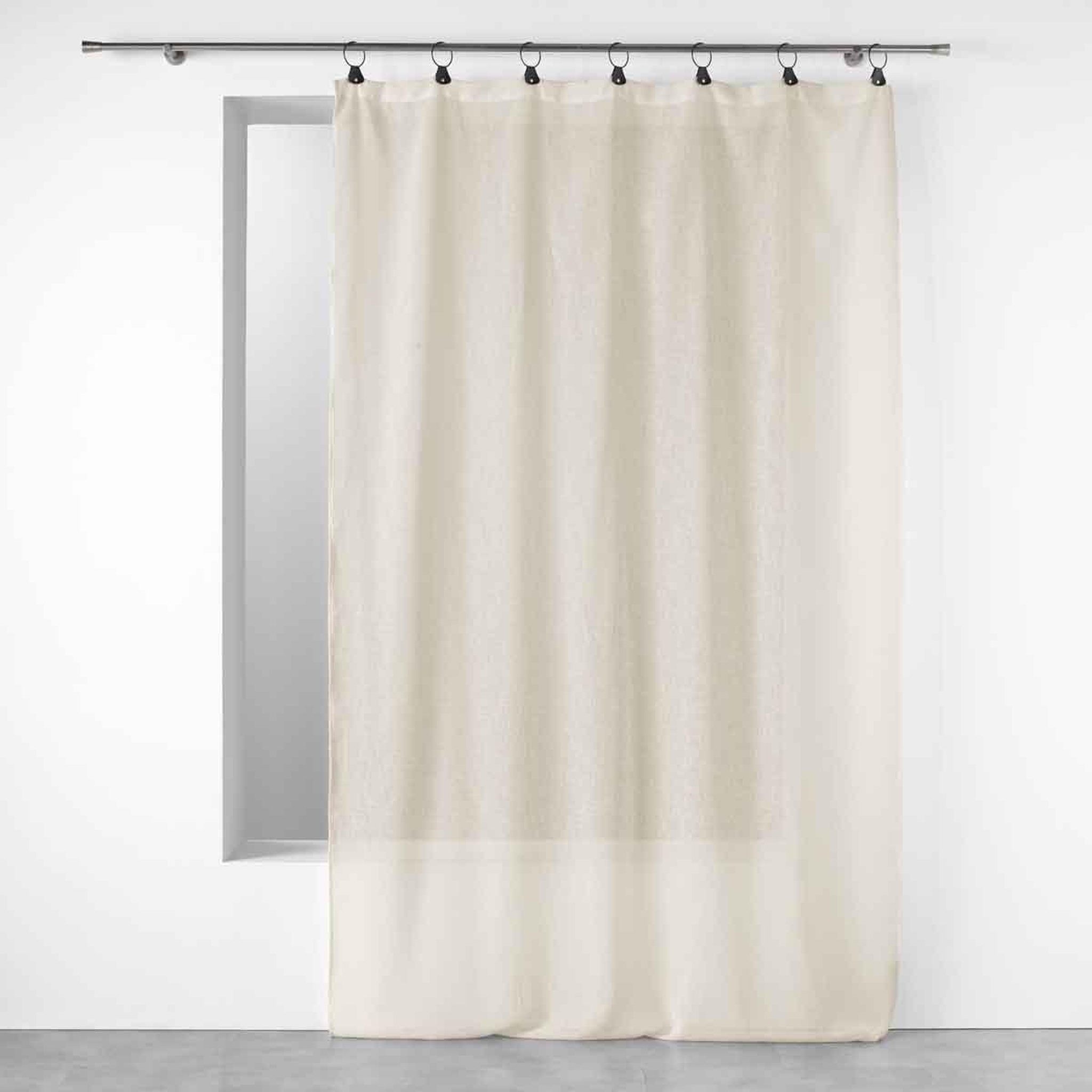 Douceur d'Intérieur Rideau voilage à anneaux  linka  140x240cm naturel