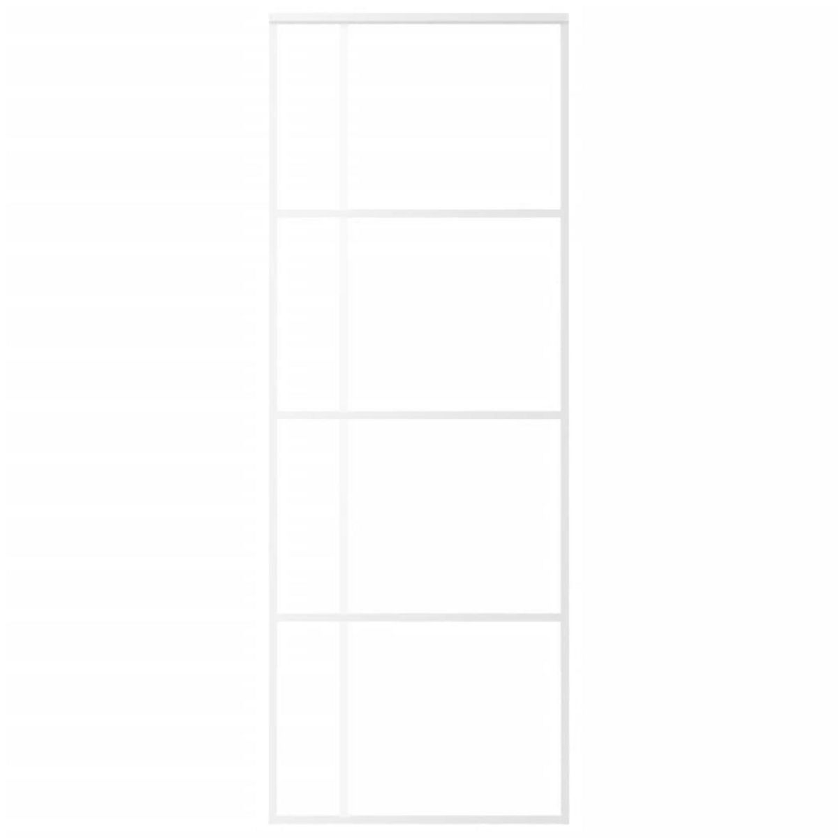 VIDAXL Porte coulissante Verre ESG et aluminium 76x205 cm Blanc