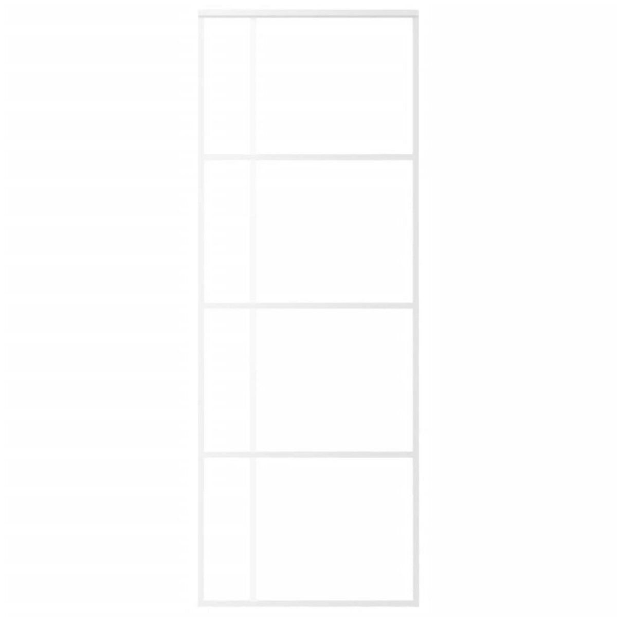 VIDAXL Porte coulissante Verre ESG et aluminium 76x205 cm Blanc