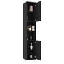 Voir la diapositive 3 : VIDAXL Armoire de salle de bain Noir 30x30x179 cm Bois d'ingenierie