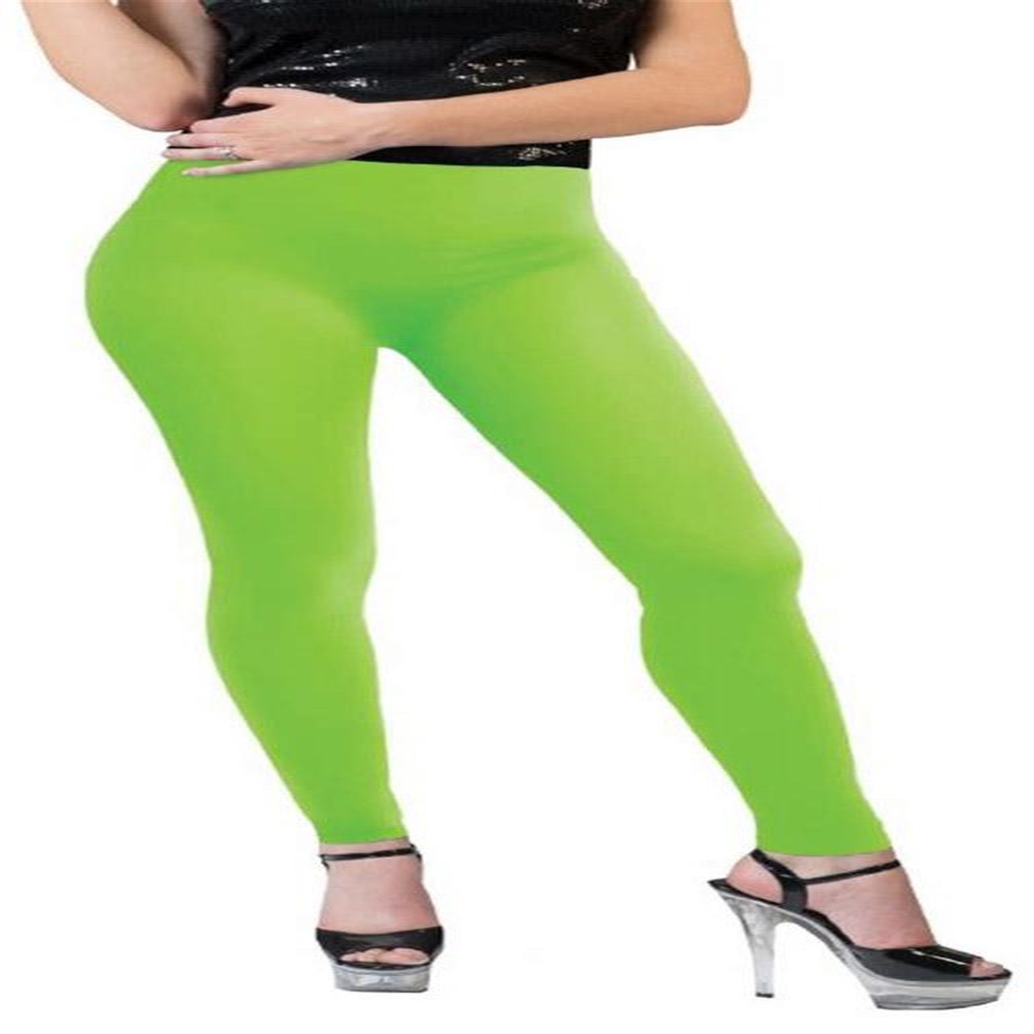 FUNNY FASHION Legging Vert Fluo - Adulte - L