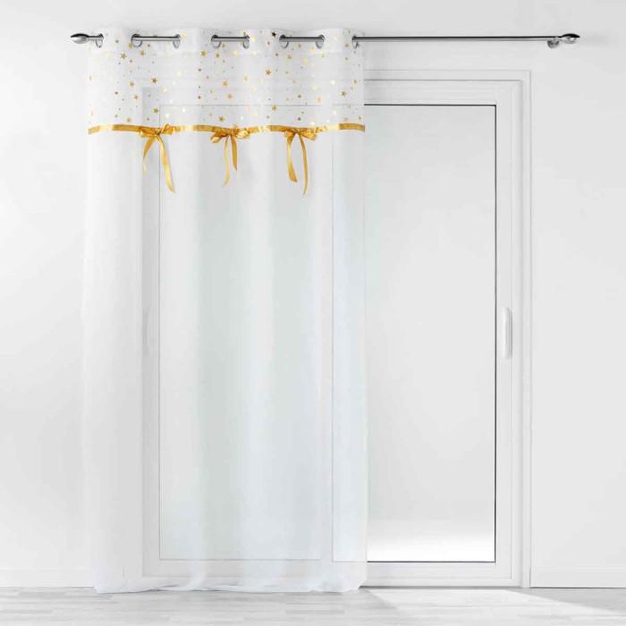 Voir la diapositive 1 : Paris Prix Rideau Voilage à Œillets  Stelly  140x280cm Blanc