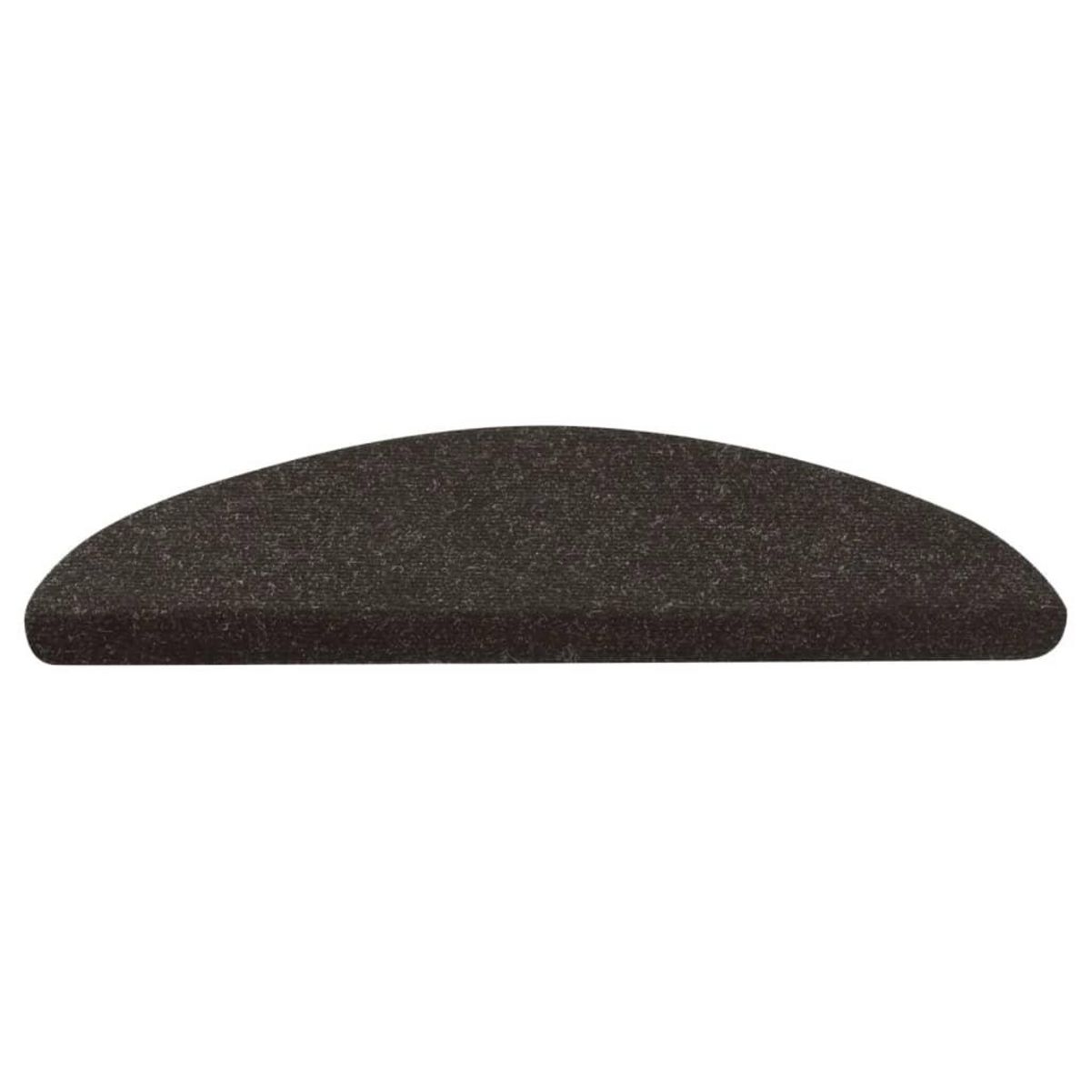 VIDAXL Tapis d'escalier auto-adhesifs 10 pcs noir 56x17x3 cm