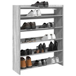 VIDAXL Étagère à chaussures sonoma gris 80x25x100 cm bois d ingénierie