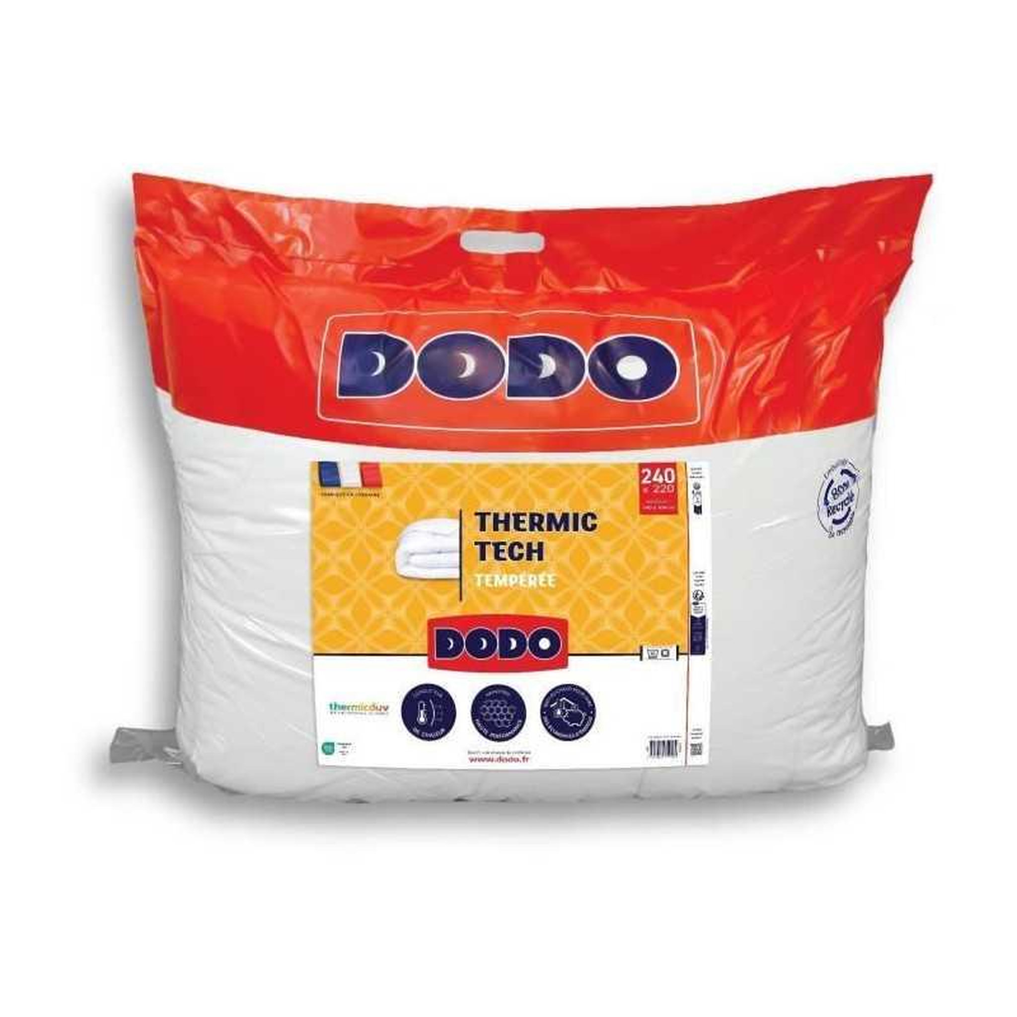 DODO Dodo thermic tech couette tempérée 250 g/m² blanche 220 x 240 cm
