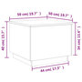 Voir la diapositive 6 : VIDAXL Table basse avec lumieres LED chene fume 50x50x40 cm