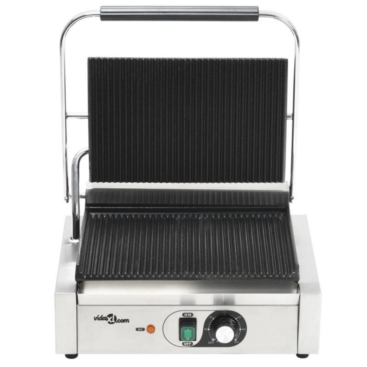 VIDAXL Grill rainuré pour panini 2200 W 43x30,5x20 cm
