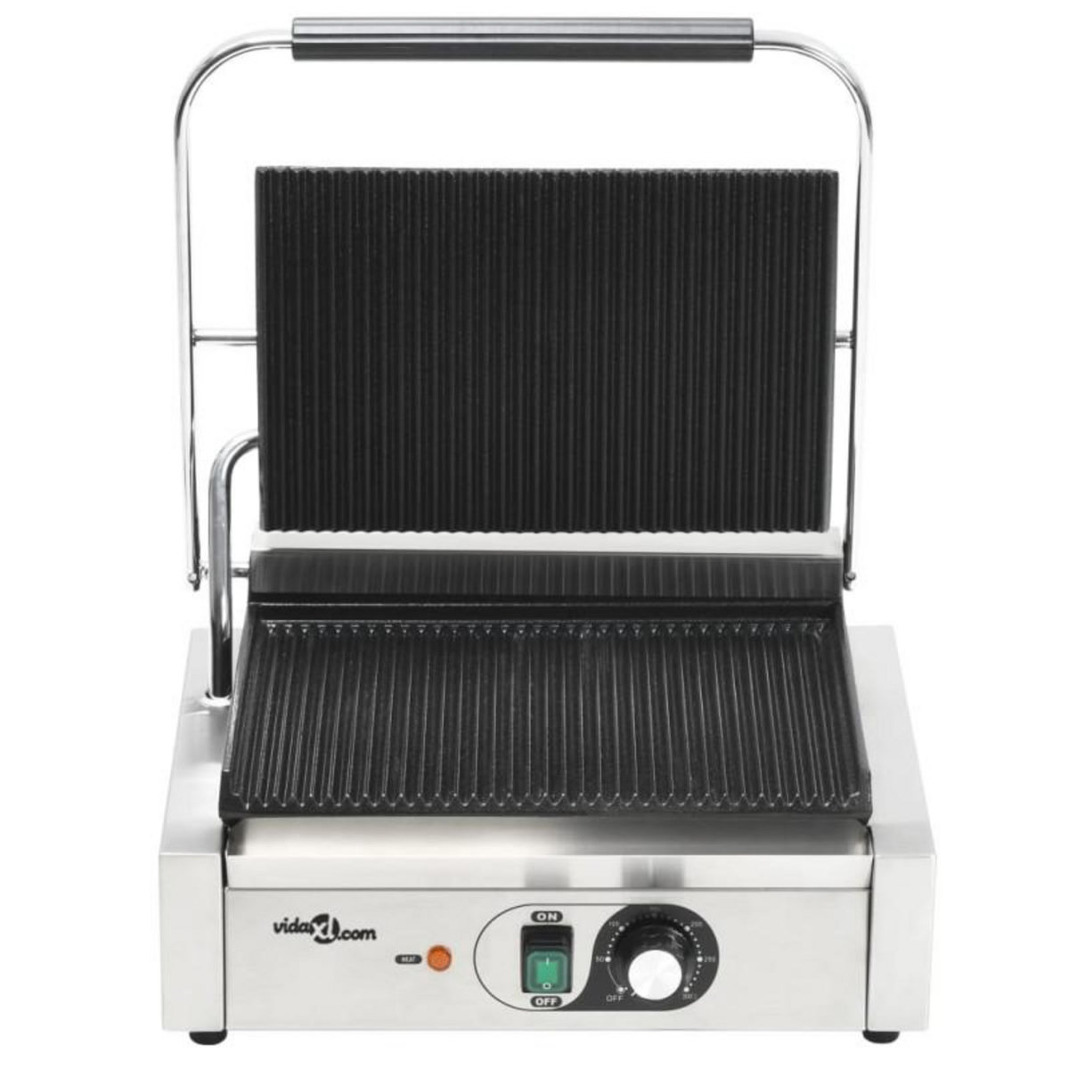 VIDAXL Grill rainuré pour panini 2200 W 43x30,5x20 cm