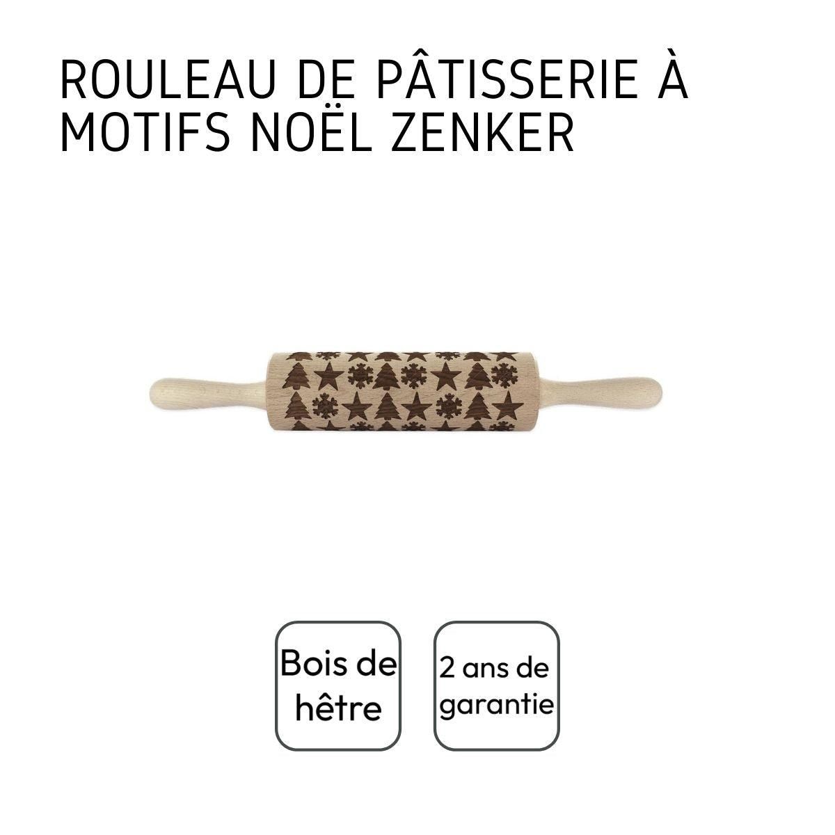 Fackelmann Rouleau à pâtisserie en bois motif noël 39 cm Fackelmann Noël