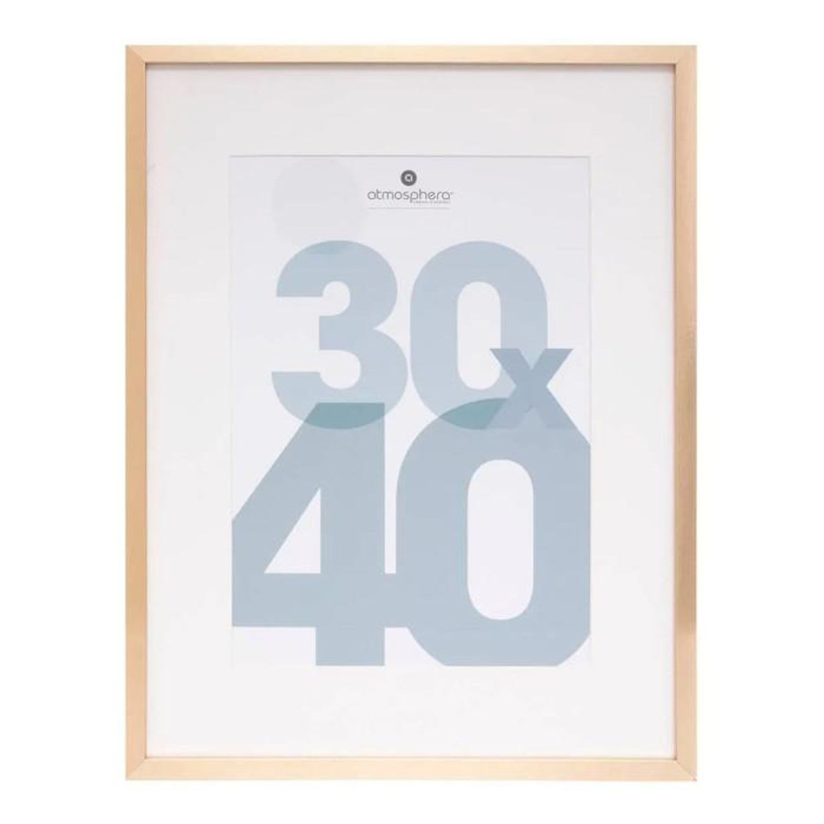 ATMOSPHERA Cadre Photo en Verre  Manu  30x40cm Or