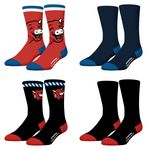 FREEGUN Lot de 4 paires de chaussettes homme La vache qui rit. Coloris disponibles : Noir