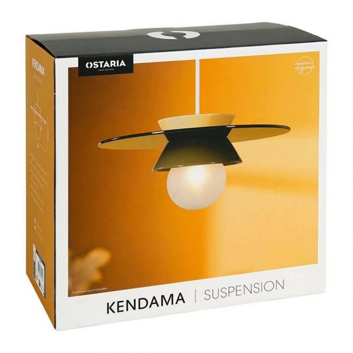 OSTARIA Suspension céramique Kendama vert D26