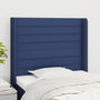 Voir la diapositive 1 : VIDAXL Tete de lit avec oreilles Bleu 103x16x118/128 cm Tissu