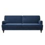 Voir la diapositive 2 : ATMOSPHERA Canapé convertible en velours Tova 3 places - Bleu nuit